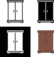 wardrobe icon vector simple design