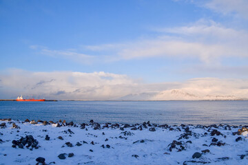 Amazing view from Reykjavik seafront.