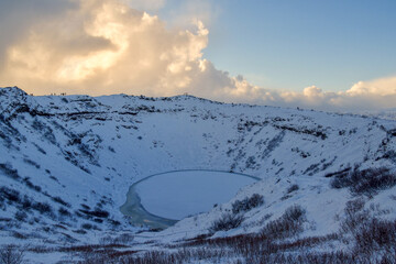 Landscape of Iceland winter countryside