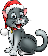 Cartoon Christmas Pet Cat