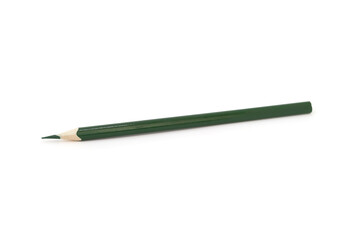 Green pencil isolated on a white background