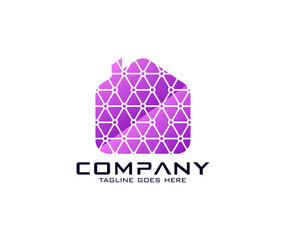 Modern tech house logo design, Smart House Logo vector. Electronics Chip control Home icon