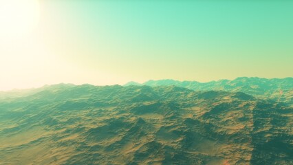 3D fictional space scene
