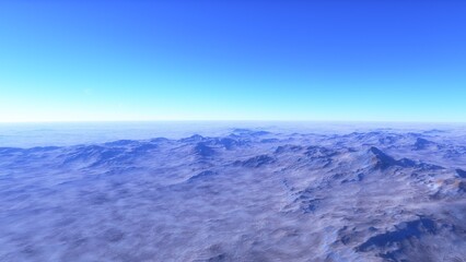 3D fictional space scene
