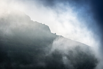 Foggy mountains in Iceland - HDR photograph