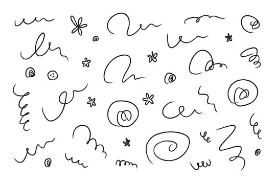 Hand drawn doodles scribble black line, quote decoration 