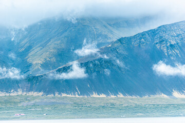 Foggy mountains in Iceland - HDR photograph