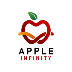 Fresh Apple logo with Infinity style design inspiration.