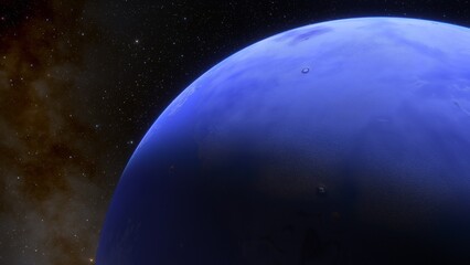 Planets and galaxy, science fiction wallpaper. Beauty of deep space. Billions of galaxy in the universe Cosmic art background 3d render
