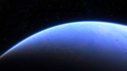 Planets and galaxy, science fiction wallpaper. Beauty of deep space. Billions of galaxy in the universe Cosmic art background 3d render
