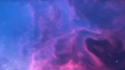 Cosmic background with a blue purple nebula and stars  © ANDREI