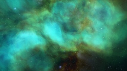 Cosmic background with a blue purple nebula and stars
