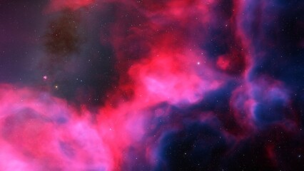 bright nebula, nebula in space, majestic red-purple nebula, beautiful space background 3D render
