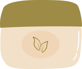 Organic cream jar.