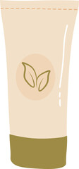 Cleansing foam illustration of a bottle of organic.