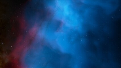 Fototapeta premium Deep space nebula with stars. Bright and vibrant Multicolor Starfield Infinite space outer space background with nebulas and stars. Star clusters, nebula outer space background 3d render 