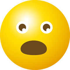 Fototapeta premium Emoticons, Round abstract comic Faces. Social media icons. Yellow character Emoji , Cartoon style, png file.