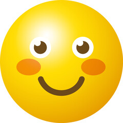 Happy Emoticons, Round abstract comic smile Faces. Social media icons. Yellow character Emoji , Cartoon style, png file.