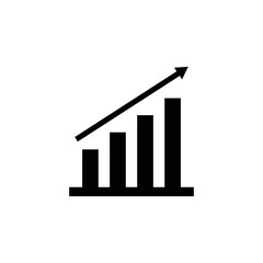growth chart finance icon vector