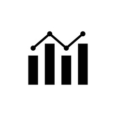 growth chart finance icon vector
