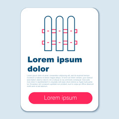 Line Garden fence wooden icon isolated on grey background. Colorful outline concept. Vector