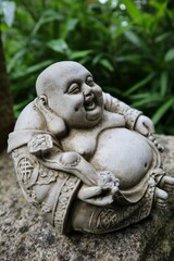 Fototapeta na wymiar Plant Wood Sculpture Temple Statue Lawn ornament