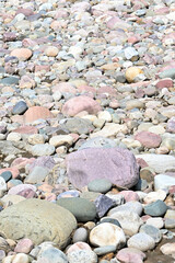 closeup the bunch red brown stones soft focus natural red brown background.