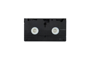 VHS tape casette back. No background.