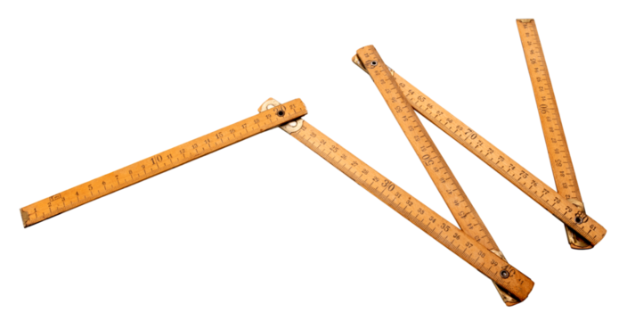Wooden Folding rule, meter