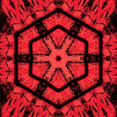 Fractal geometric abstract mandala symbol