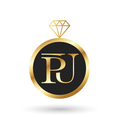 Logo Design Consisting of P and U Letters for the Jewelry Industry