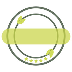 Eco, bio, organic and natural products sticker, label, badge and logo.
Ecology icon. Logo template with green leaves for organic and eco
friendly products. Vector illustration