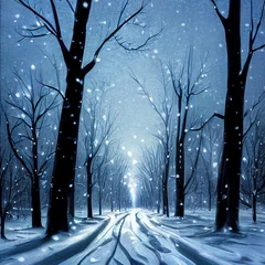 Foto op Canvas winter landscape with trees © Billy Bateman