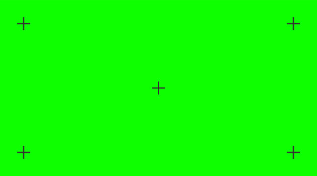 Chroma key background. Green screen with point icon. Vector