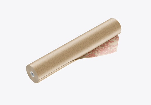 Craft Paper Roll Mockup