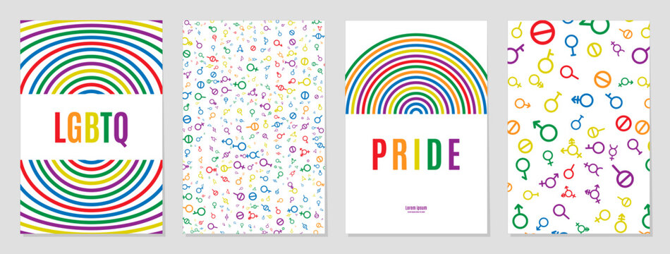 White Sign pride lgbt symbol rainbow. bisexual vector