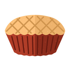 Isolated colored autumn pumpkin pie icon Vector