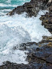 View of Halona Cove, Oahu, Hawaii, on a sunny summers day.