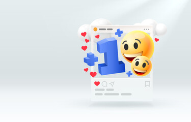 Obraz premium I like this, with lots of icons, chat for people to communicate. Vector