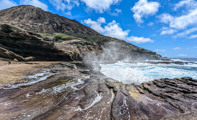 Fototapeta premium Tropical View, Lanai Lookout, Oahu Hawaii