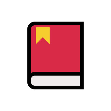 Bookmark book icon. Dictionary and textbook. Vector.