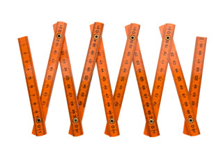Orange folding plastic centimeter isolated transparent png