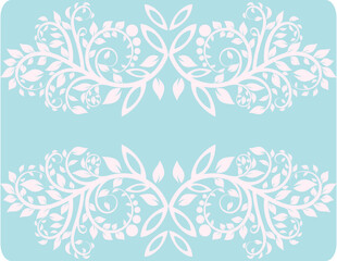 Fototapeta premium Light blue decorative frame for text 