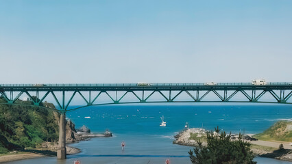 Bridge over the Noyo River in California