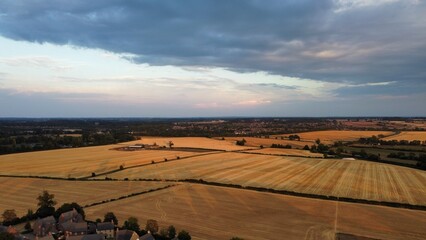 Obraz premium sunset over the fields