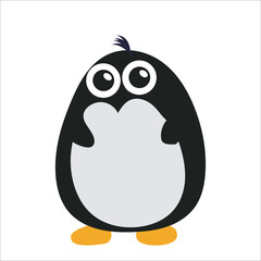 Cute baby penguin vector image
