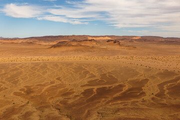 Fototapeta na wymiar Sahara Desert. View of the valley and mountains. Errachidia Province, Morocco
