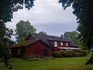 old wooden house in the swedish countryside