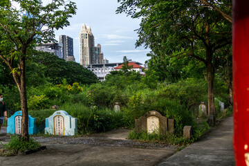 Cementerio chino de wat don en bangkok