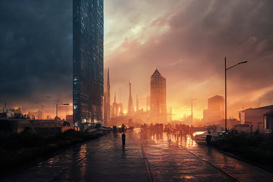 Red city, dystopia